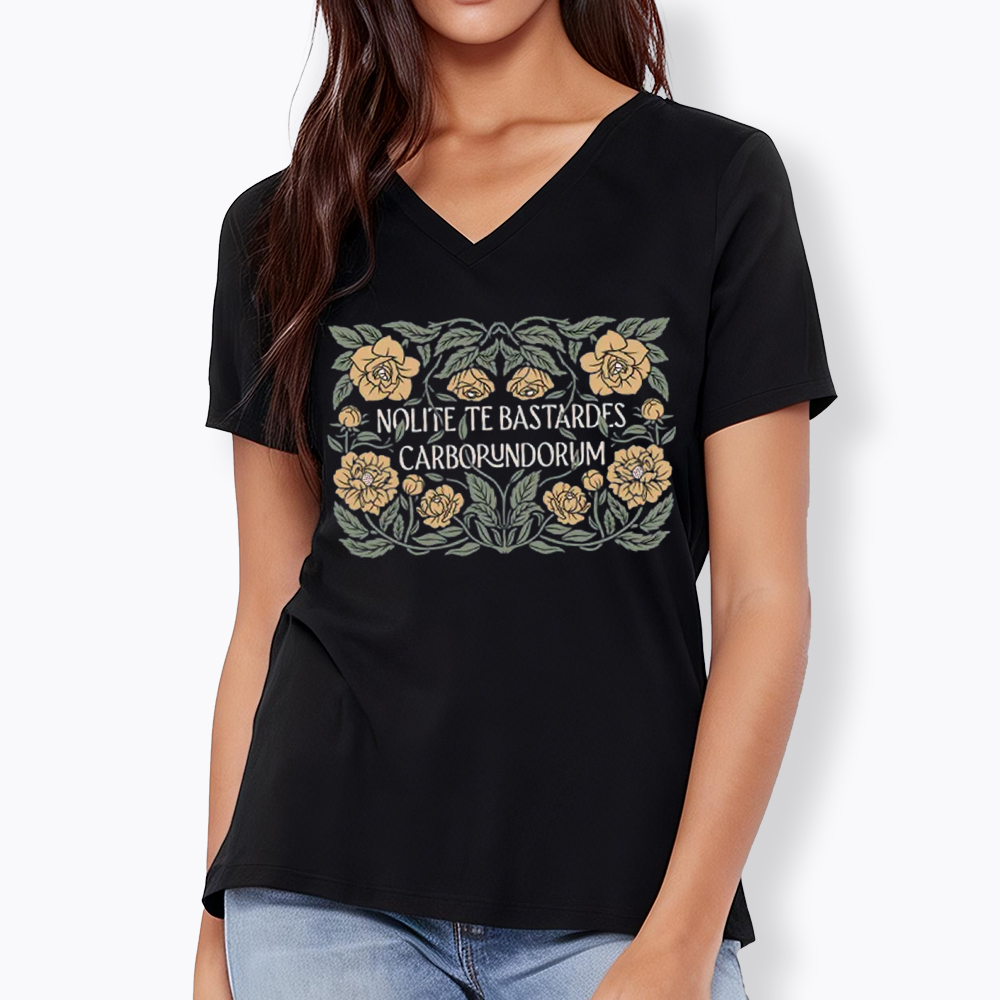 Nolite Te Bastardes Carborundorum V-Neck Classic T-Shirt