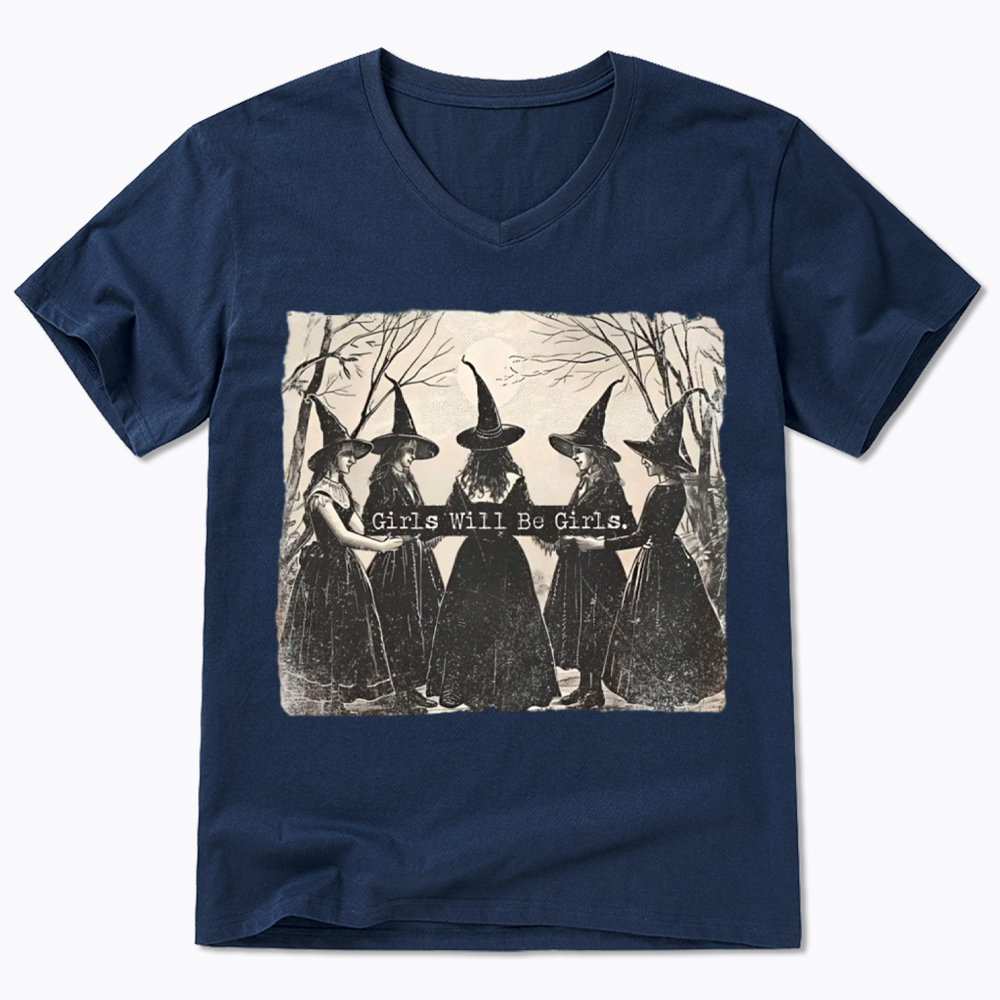 Girls Will Be Girls Witch V-Neck Classic T-Shirt