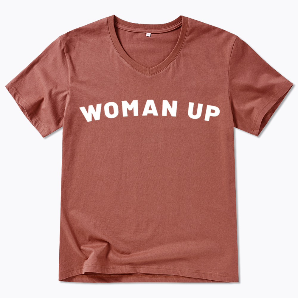 Woman Up V-Neck Classic T-Shirt