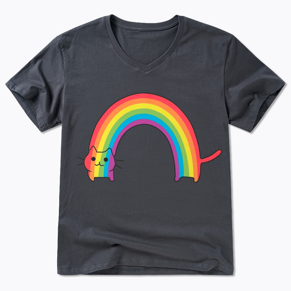 Rainbow Cat V-Neck Classic T-Shirt