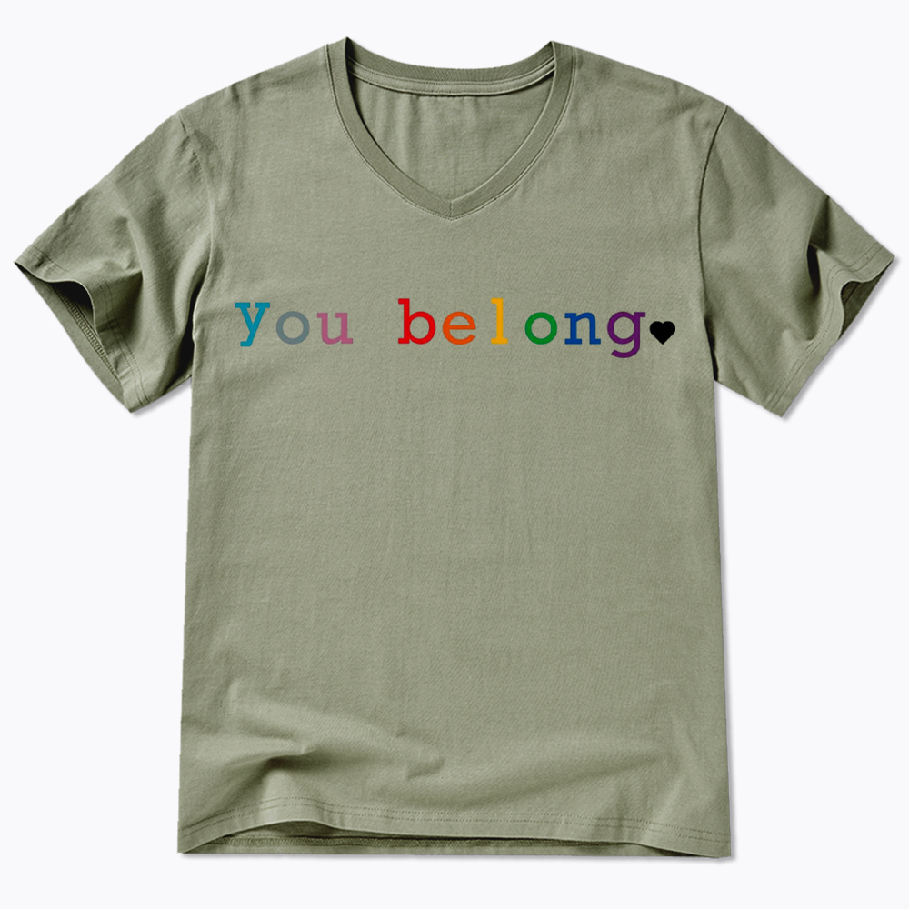 You Belong Pride Month V-Neck Classic T-Shirt