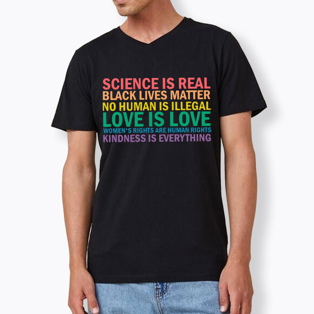 Science is Real Womens Rights Love Is Love V-Neck Classic T-Shirt