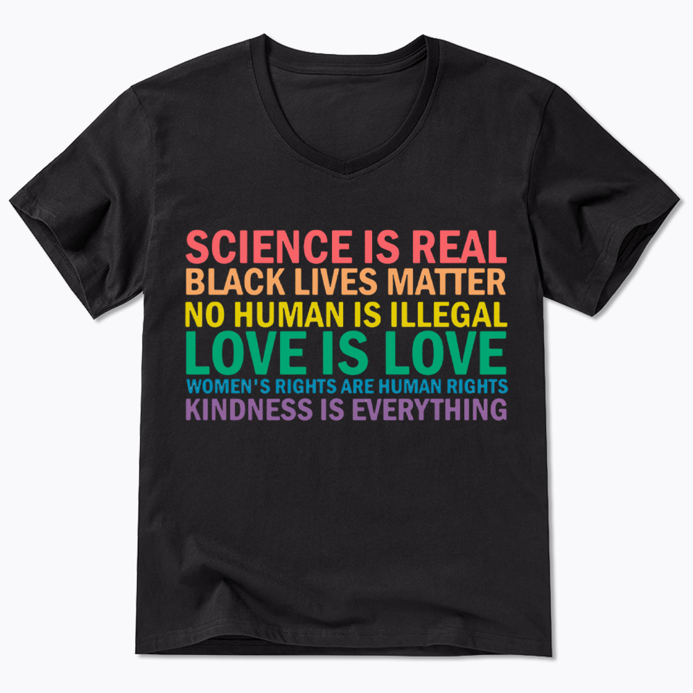Science is Real Womens Rights Love Is Love V-Neck Classic T-Shirt