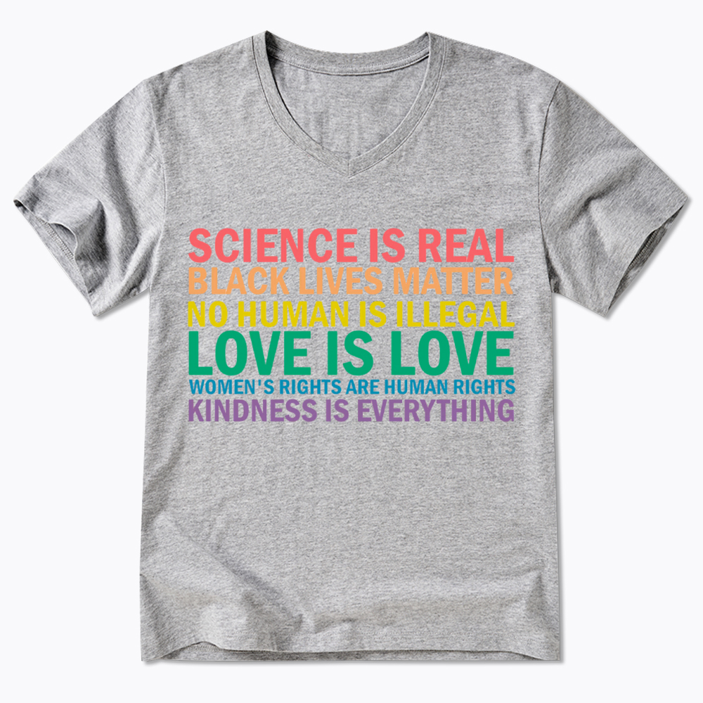 Science is Real Womens Rights Love Is Love V-Neck Classic T-Shirt