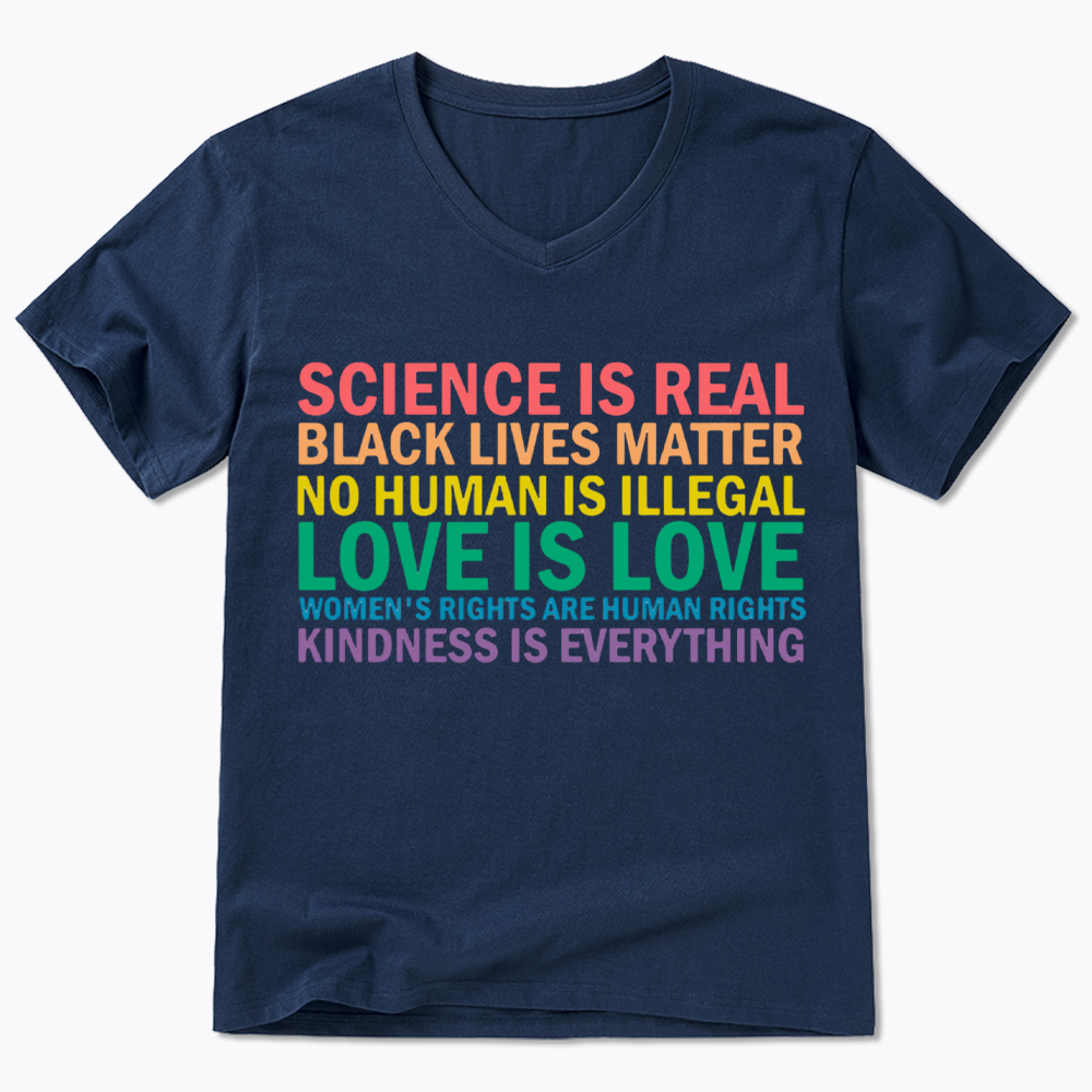 Science is Real Womens Rights Love Is Love V-Neck Classic T-Shirt