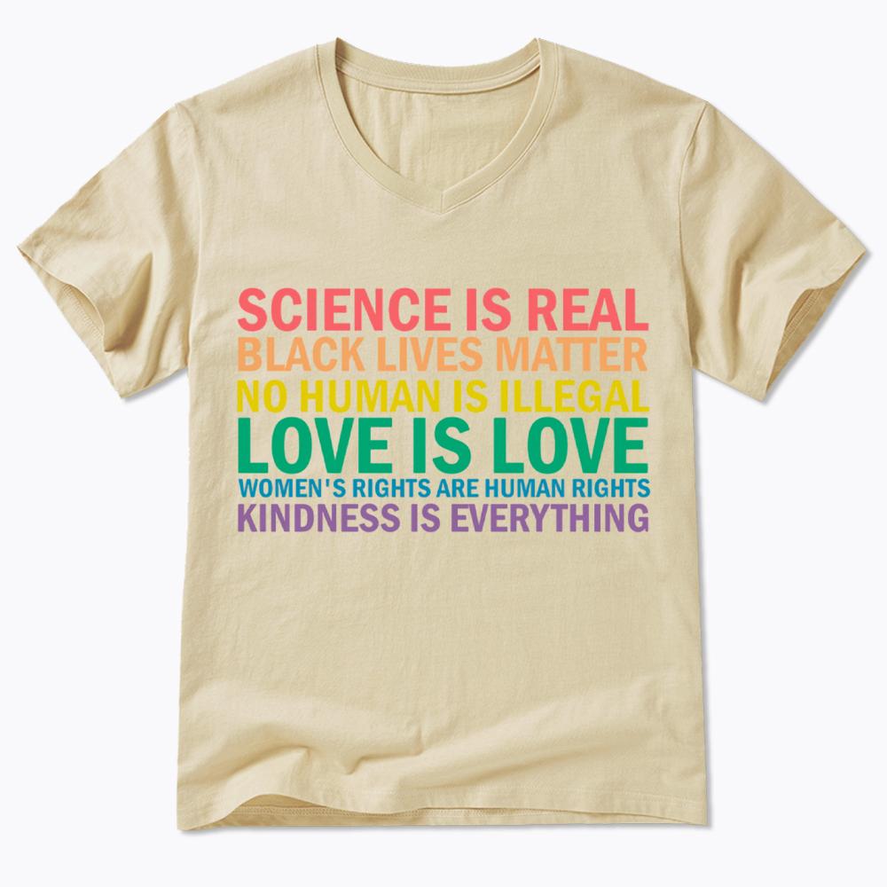 Science is Real Womens Rights Love Is Love V-Neck Classic T-Shirt