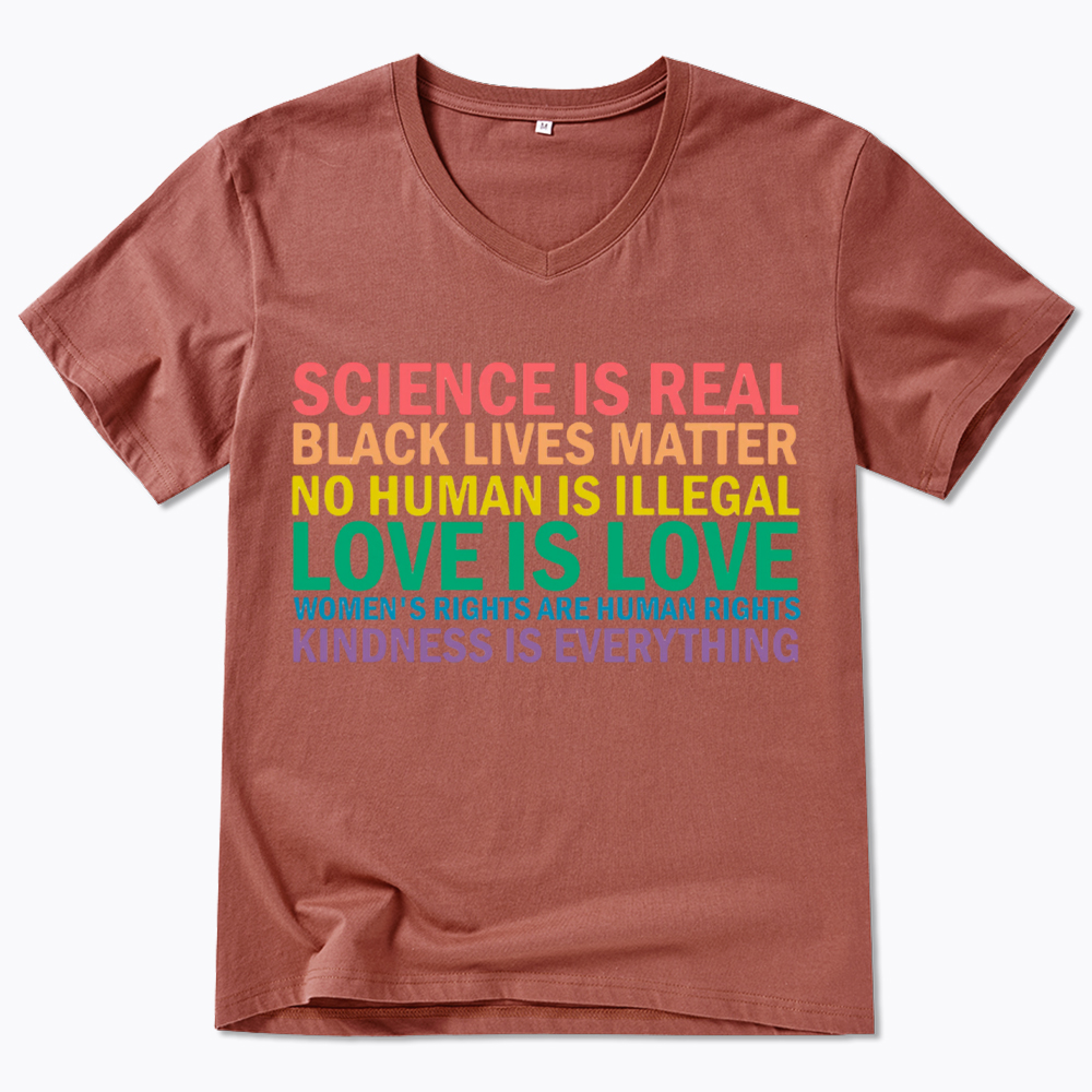 Science is Real Womens Rights Love Is Love V-Neck Classic T-Shirt