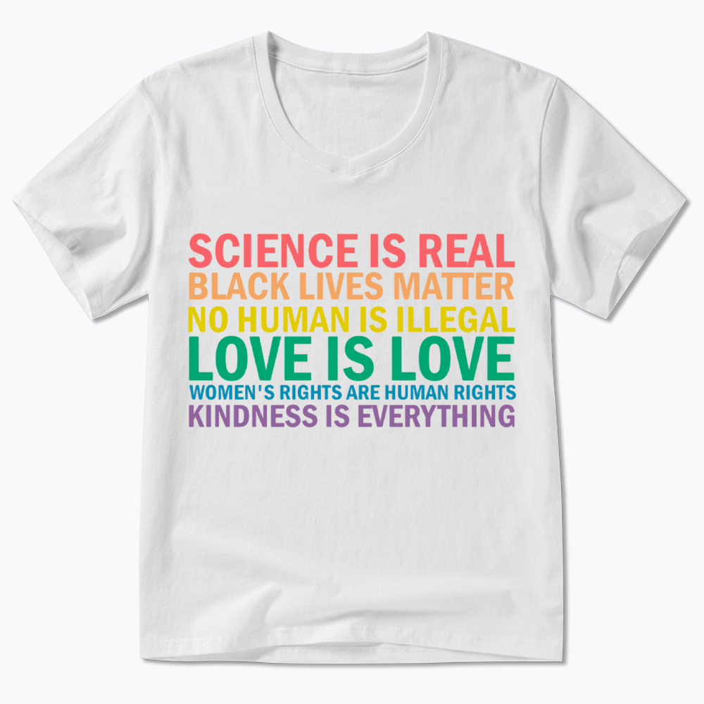 Science is Real Womens Rights Love Is Love V-Neck Classic T-Shirt