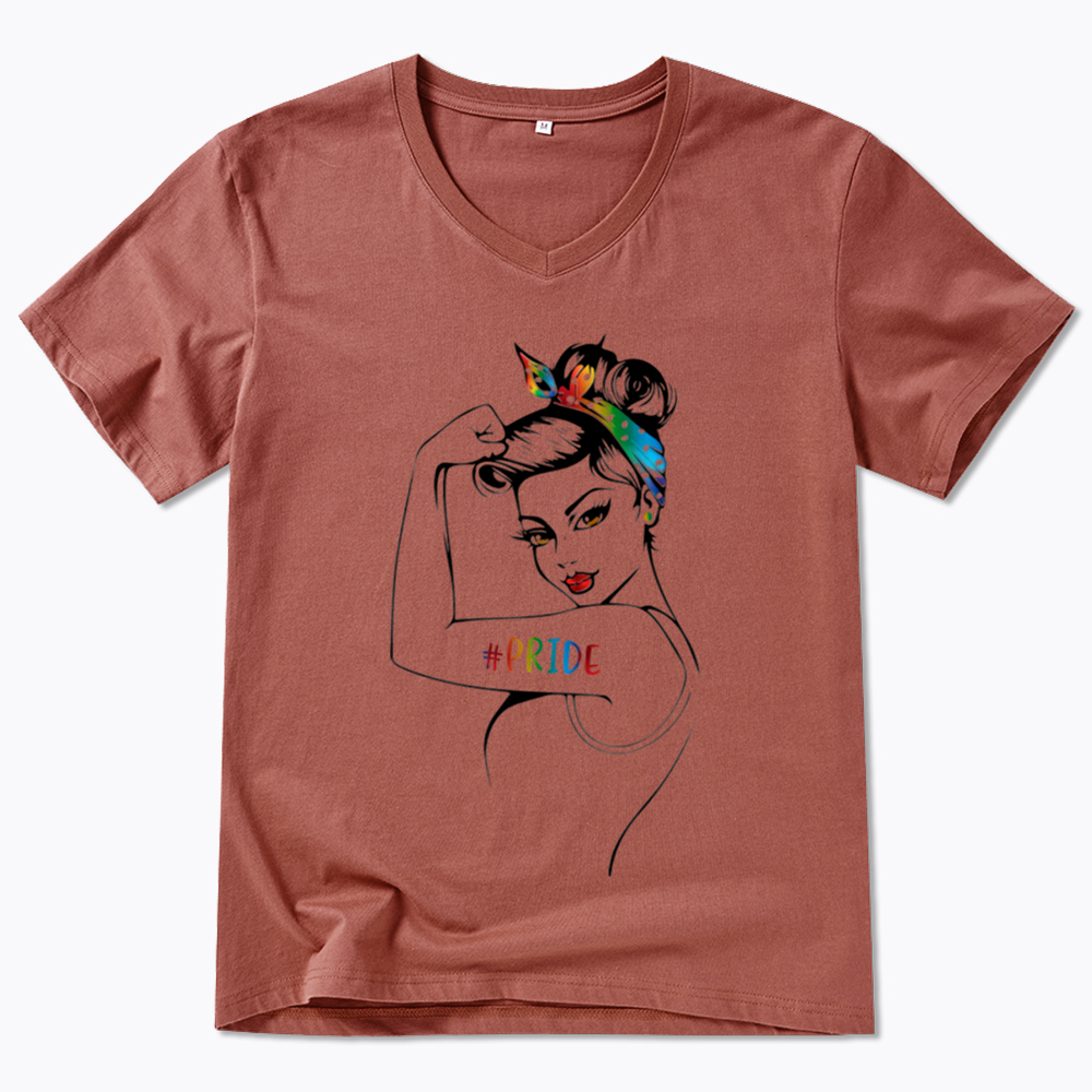 Rainbow Pride V-Neck Classic T-Shirt