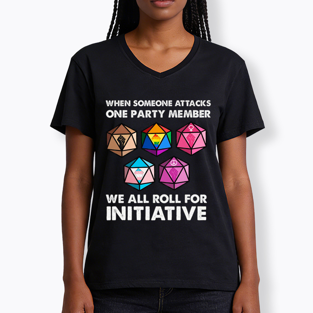 When Someone Attacks LGBT Pride V-Neck Classic T-Shirt