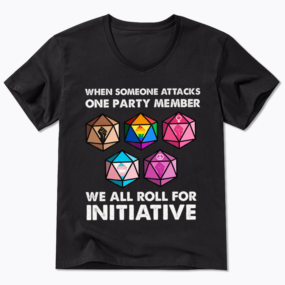 When Someone Attacks LGBT Pride V-Neck Classic T-Shirt