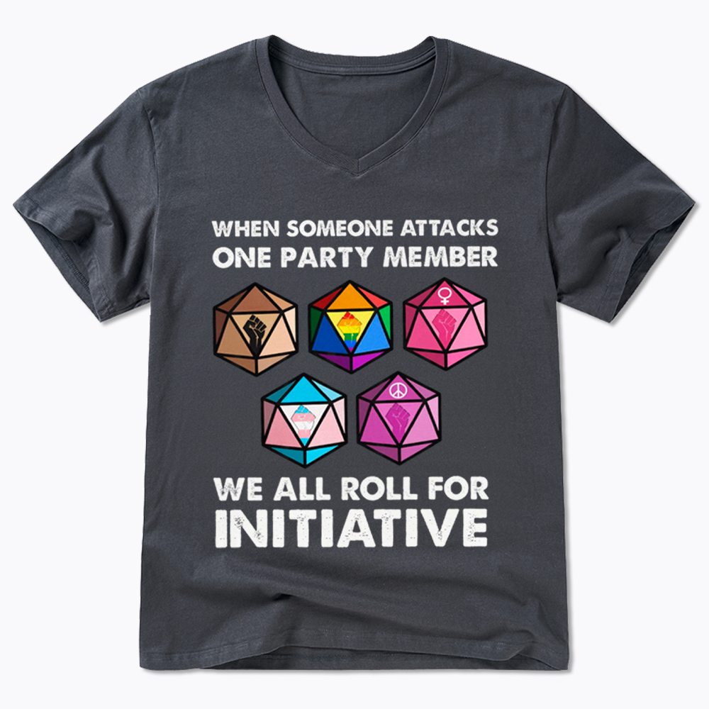 When Someone Attacks LGBT Pride V-Neck Classic T-Shirt