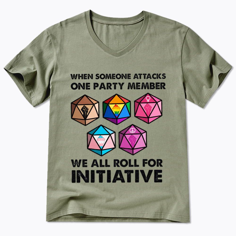 When Someone Attacks LGBT Pride V-Neck Classic T-Shirt