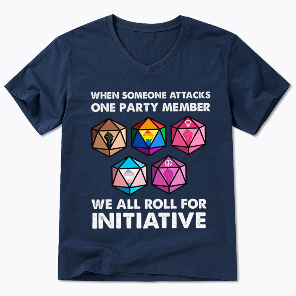 When Someone Attacks LGBT Pride V-Neck Classic T-Shirt