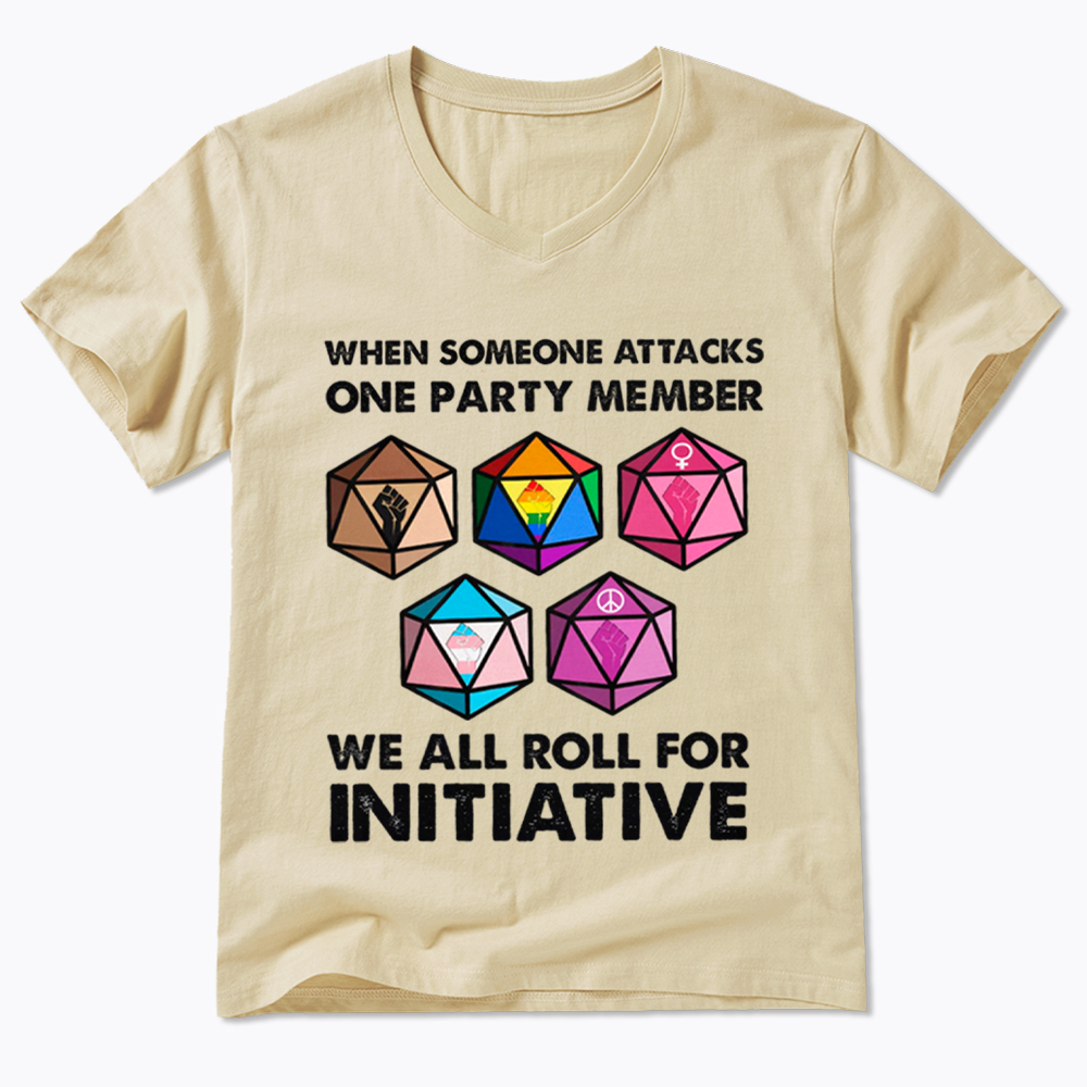 When Someone Attacks LGBT Pride V-Neck Classic T-Shirt