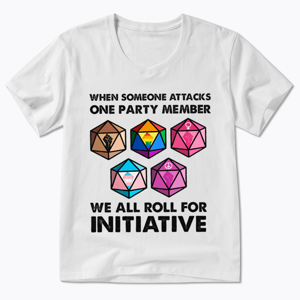 When Someone Attacks LGBT Pride V-Neck Classic T-Shirt