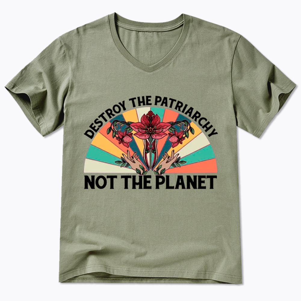 Destroy The Patriarchy Feminist Rights V-Neck Classic T-Shirt