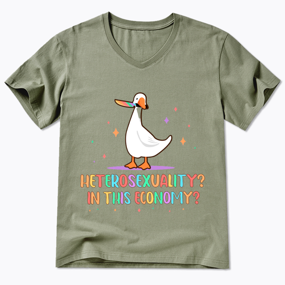 Heterosexuality In This Economy V-Neck Classic T-Shirt