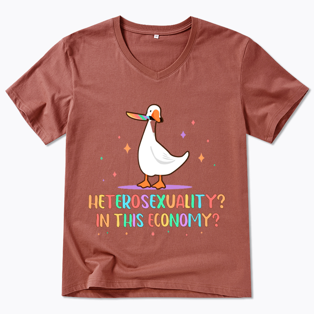 Heterosexuality In This Economy V-Neck Classic T-Shirt