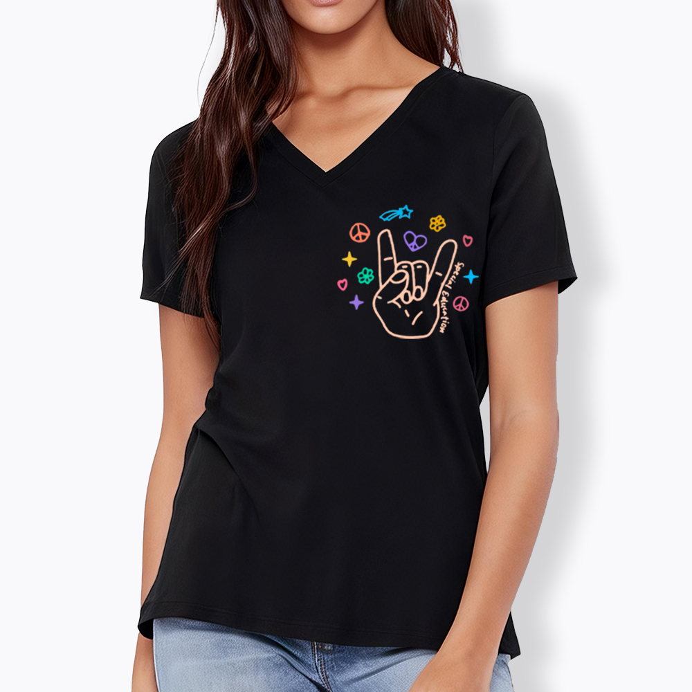 Adapt Advocate Inclusion Equity Equality Accept V-Neck Classic T-Shirt
