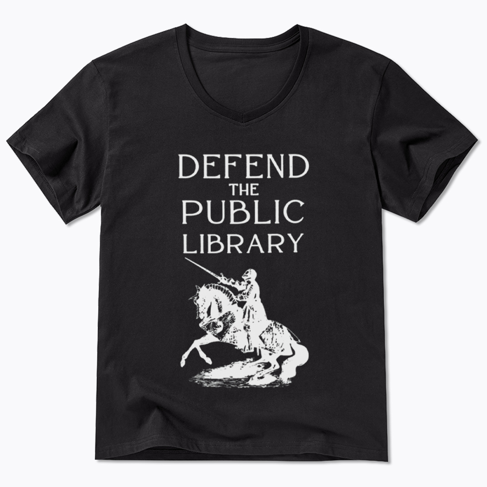 Defend The Public Library V-Neck Classic T-Shirt