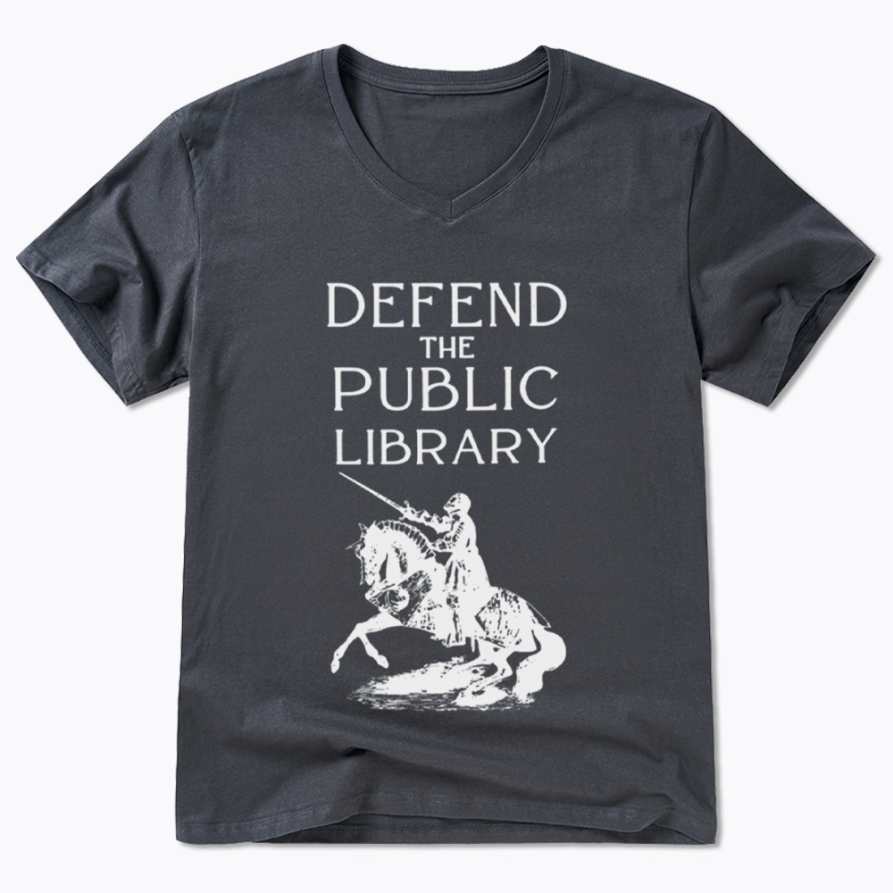 Defend The Public Library V-Neck Classic T-Shirt