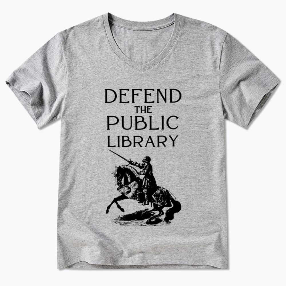 Defend The Public Library V-Neck Classic T-Shirt