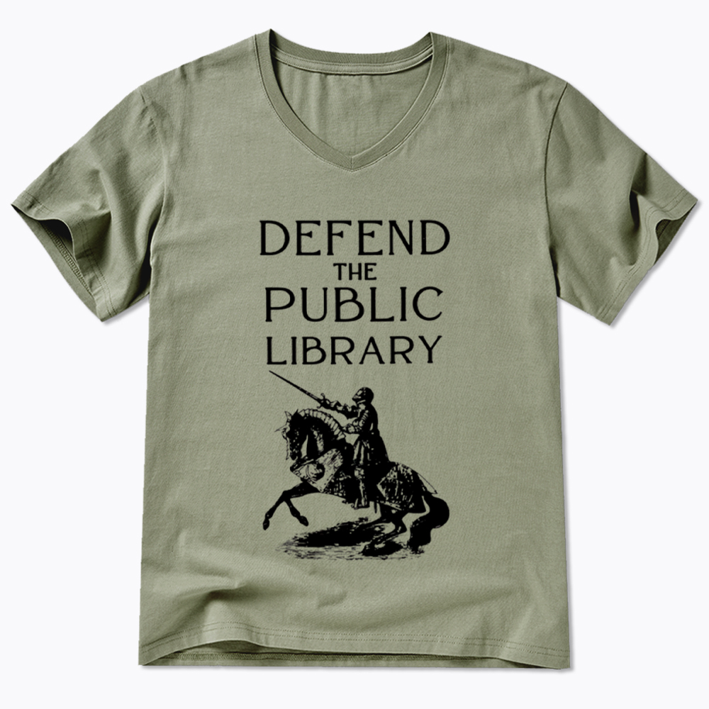 Defend The Public Library V-Neck Classic T-Shirt