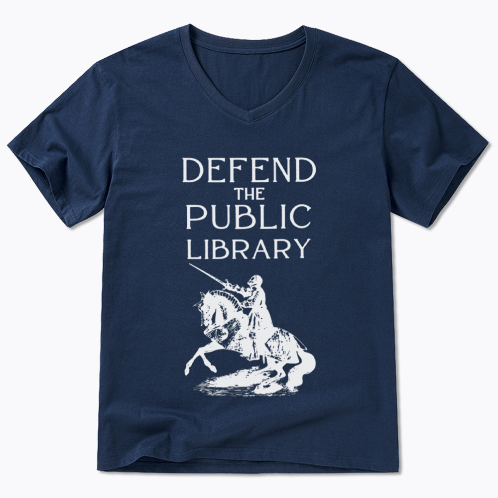 Defend The Public Library V-Neck Classic T-Shirt