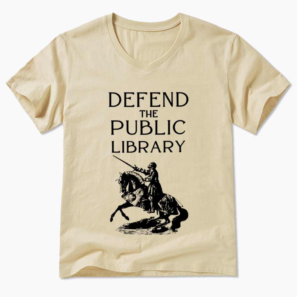 Defend The Public Library V-Neck Classic T-Shirt