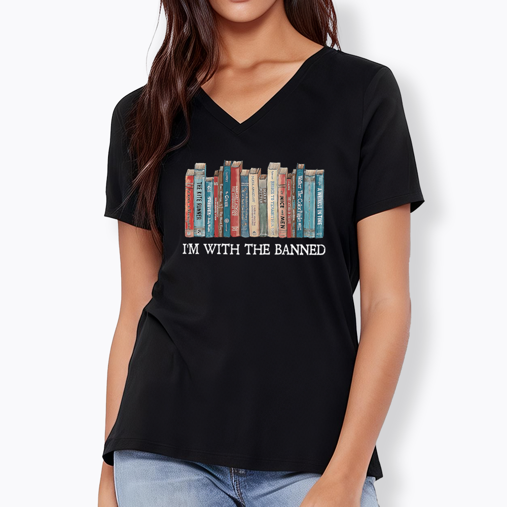 I'm With The Banned V-Neck Classic T-Shirts