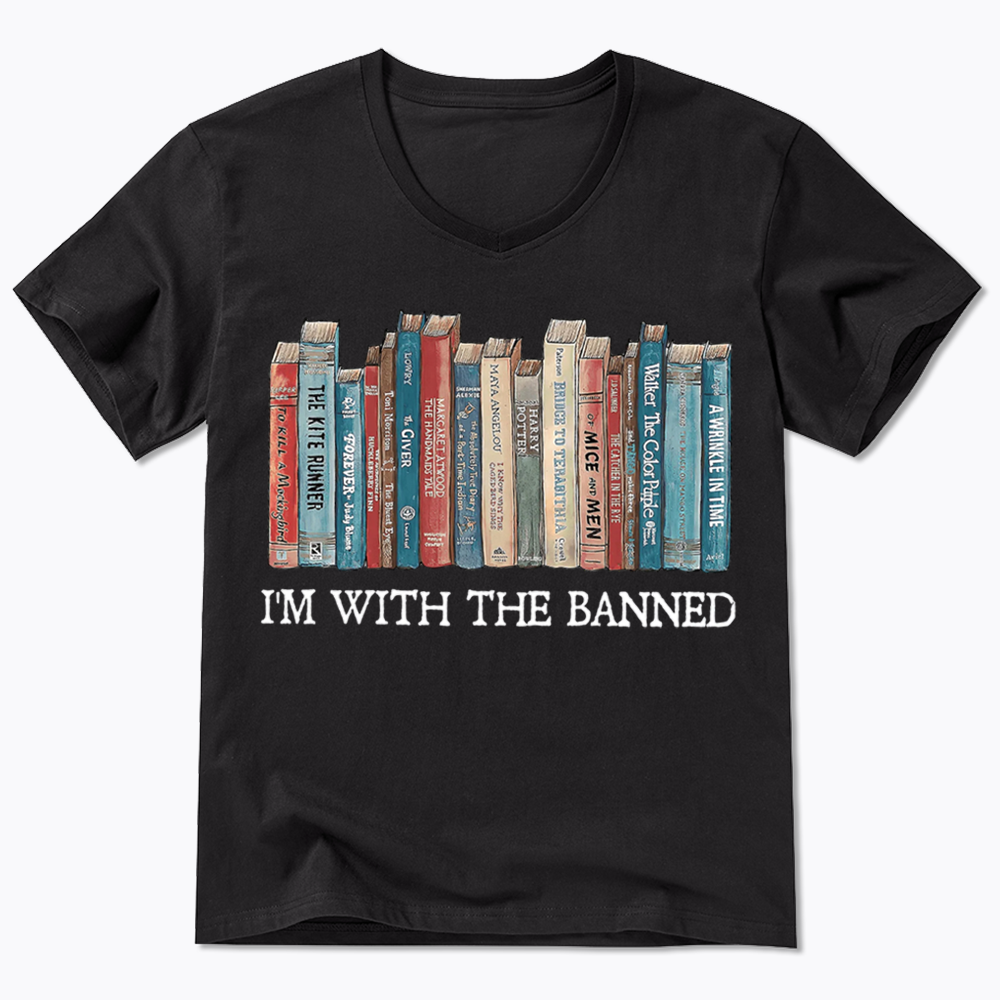 I'm With The Banned V-Neck Classic T-Shirts