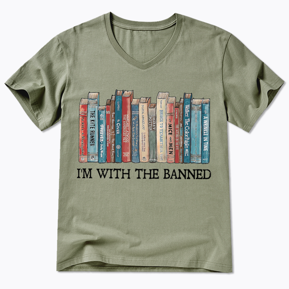 I'm With The Banned V-Neck Classic T-Shirts
