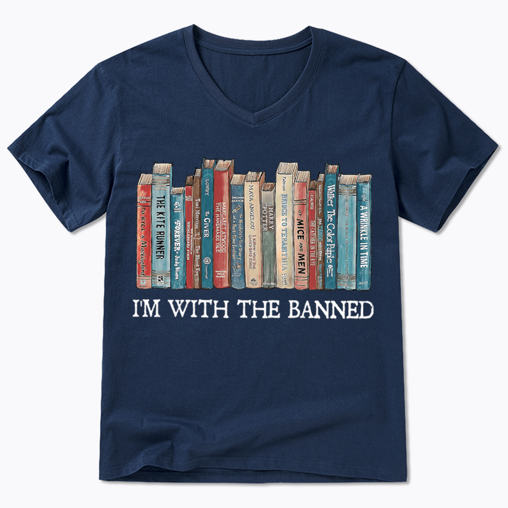 I'm With The Banned V-Neck Classic T-Shirts
