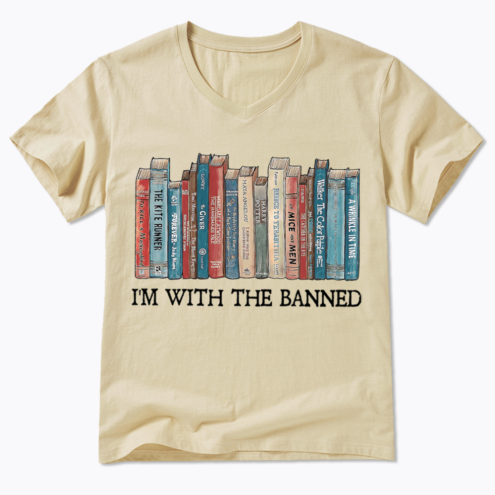 I'm With The Banned V-Neck Classic T-Shirts