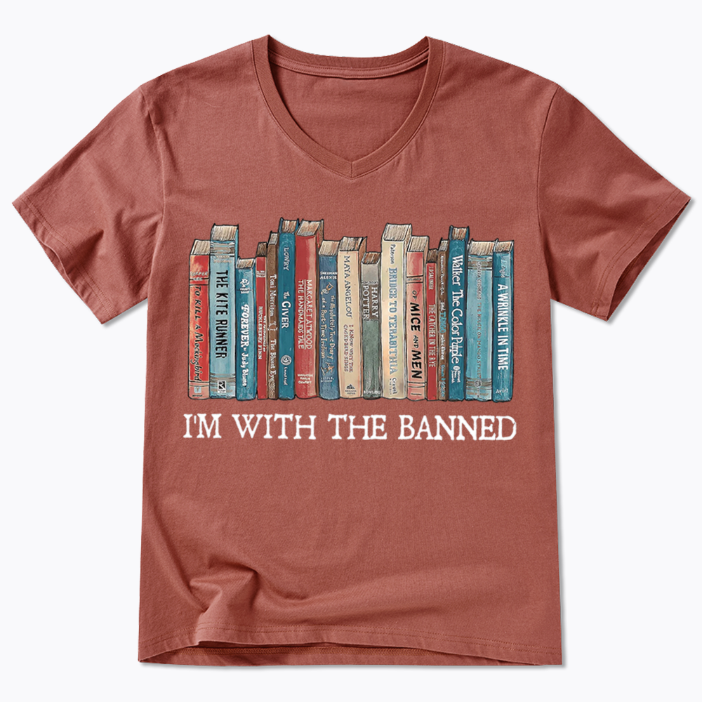 I'm With The Banned V-Neck Classic T-Shirts