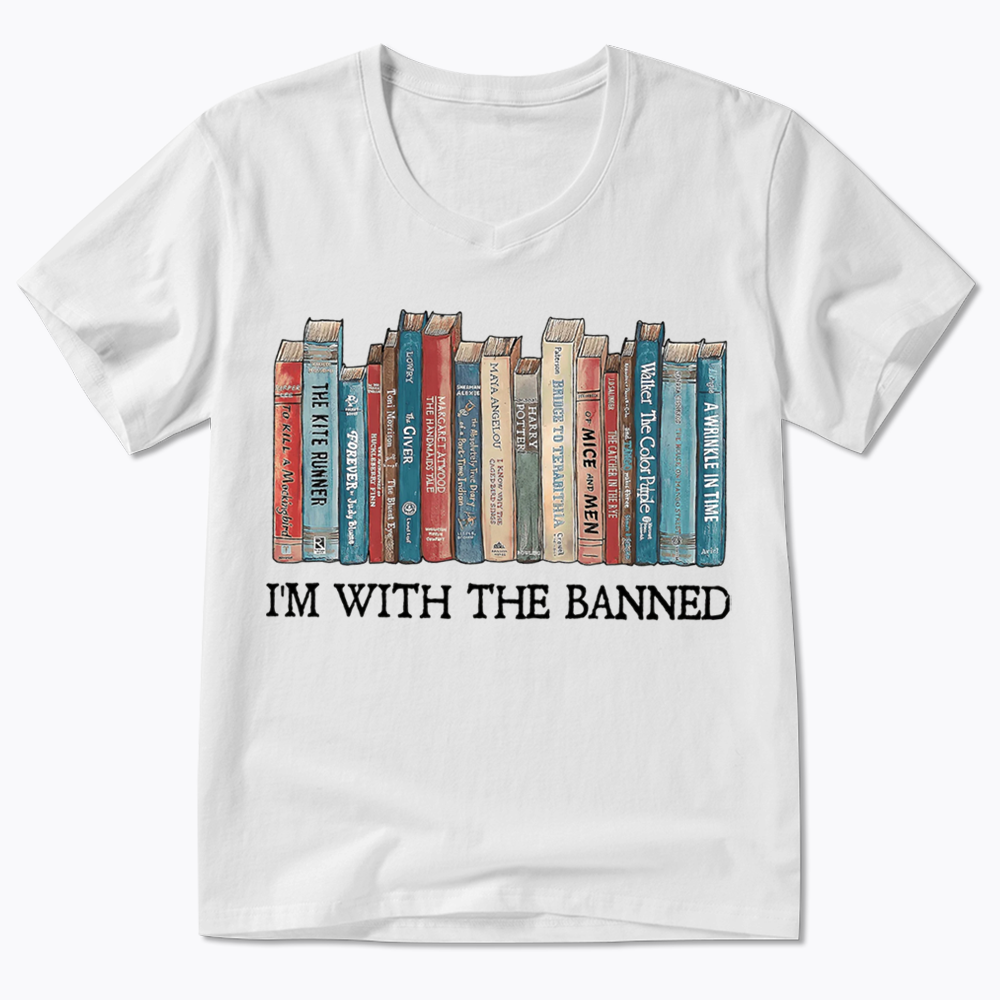 I'm With The Banned V-Neck Classic T-Shirts