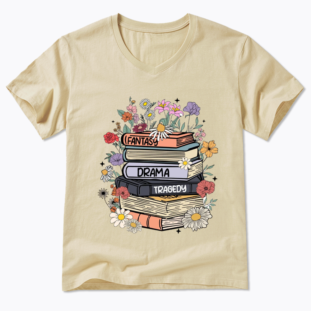 Fantasy Drama Tragedy Kinds V-Neck V-Neck Classic T-Shirtss