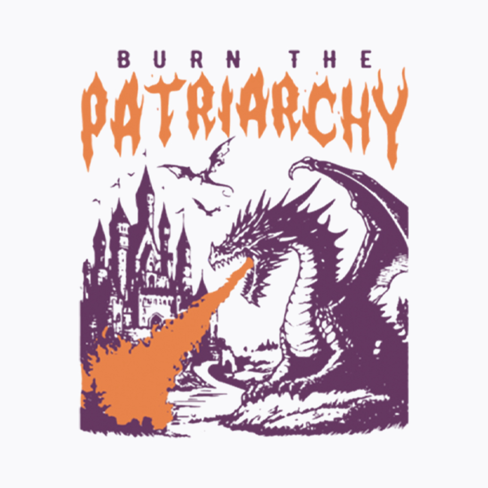 Burn the Patriarchy Dragon Washed T-Shirt