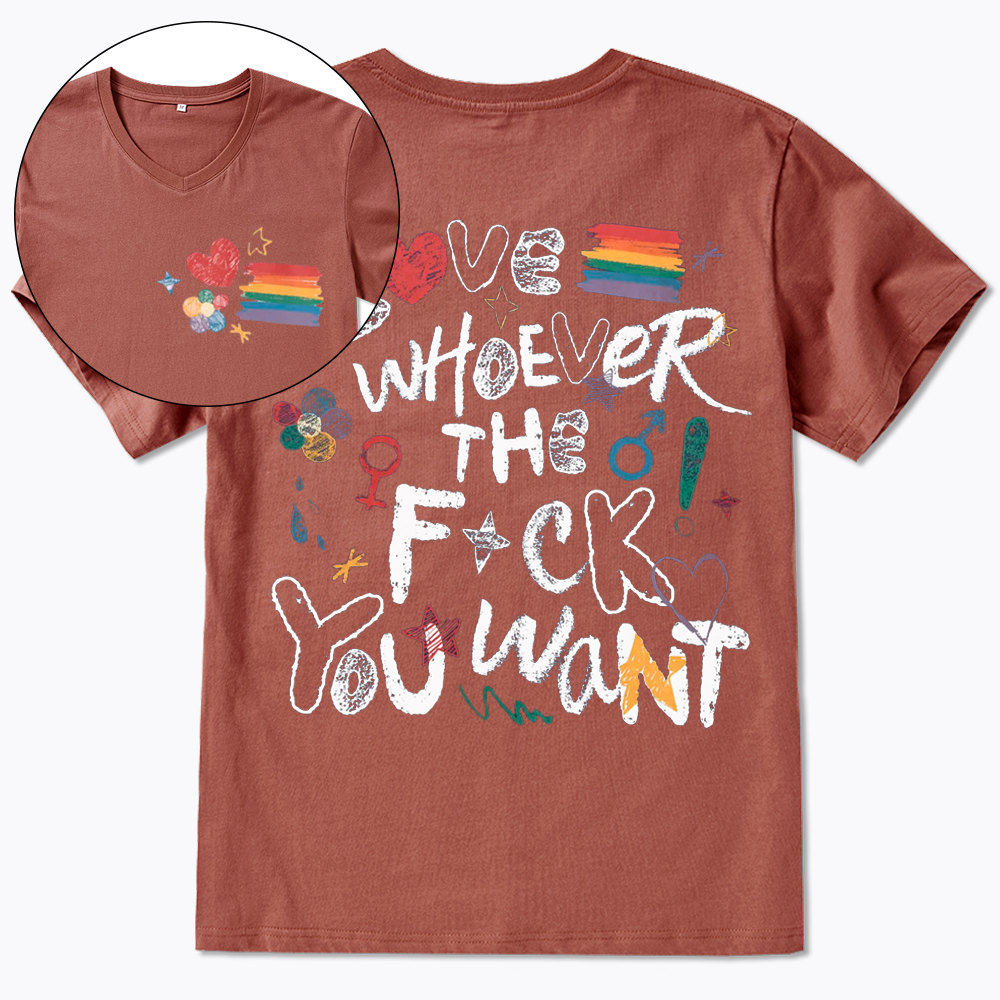 Love Whoever You Want V-Neck Classic T-Shirt