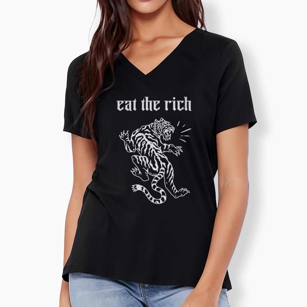 Eat The Rich V-Neck Classic T-Shirts