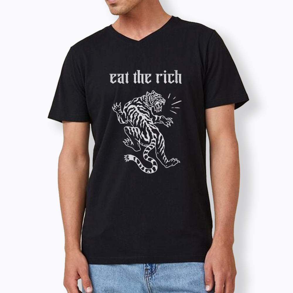Eat The Rich V-Neck Classic T-Shirts