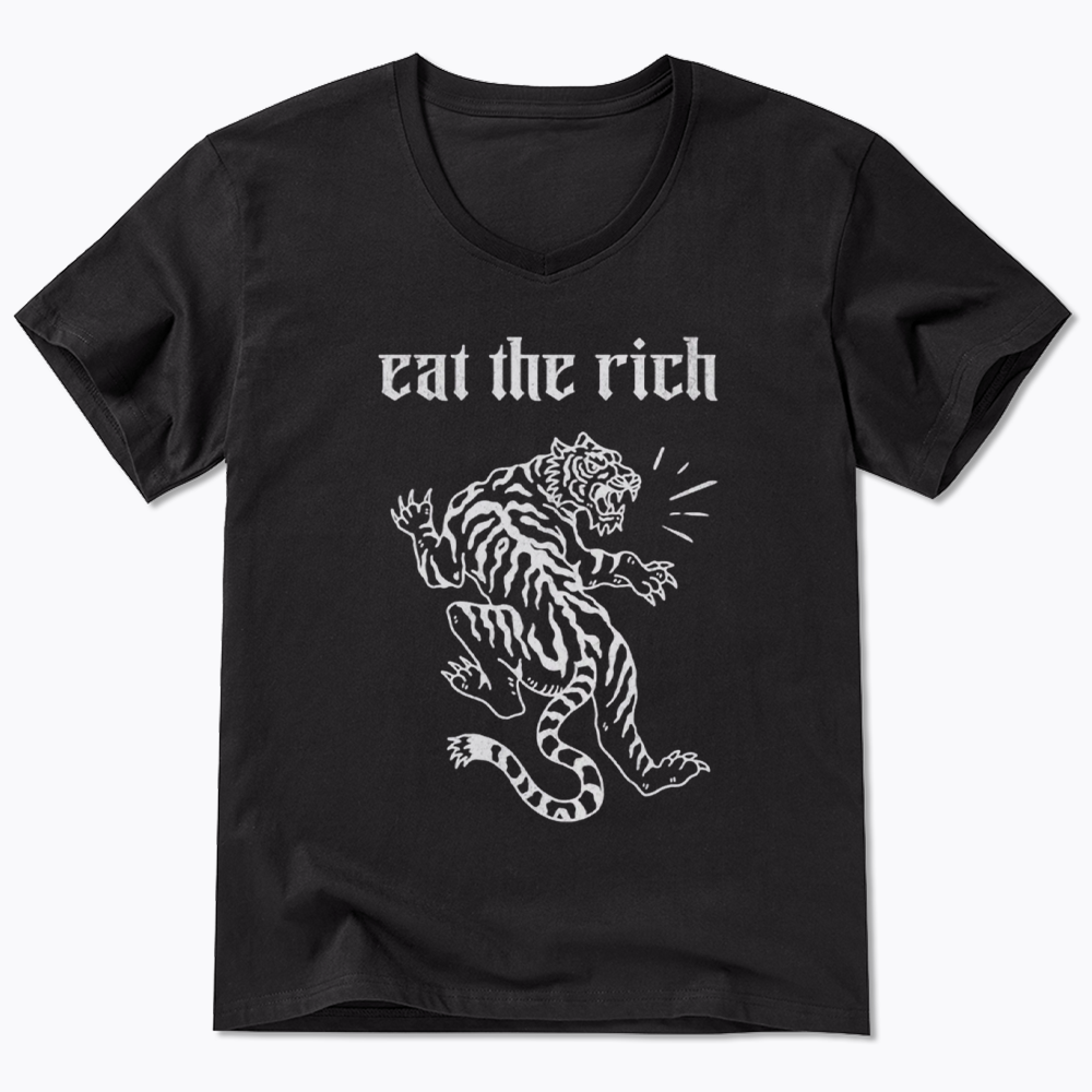 Eat The Rich V-Neck Classic T-Shirts
