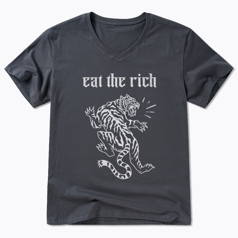 Eat The Rich V-Neck Classic T-Shirts