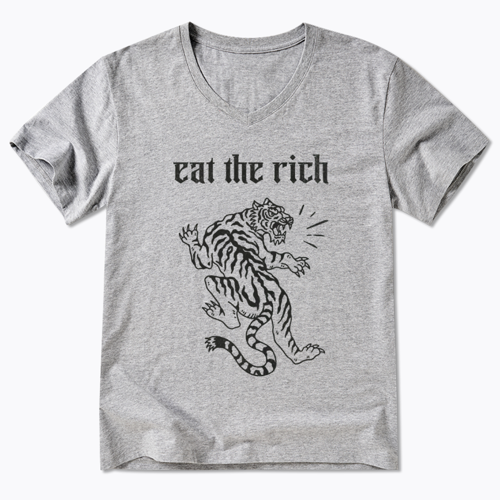 Eat The Rich V-Neck Classic T-Shirts