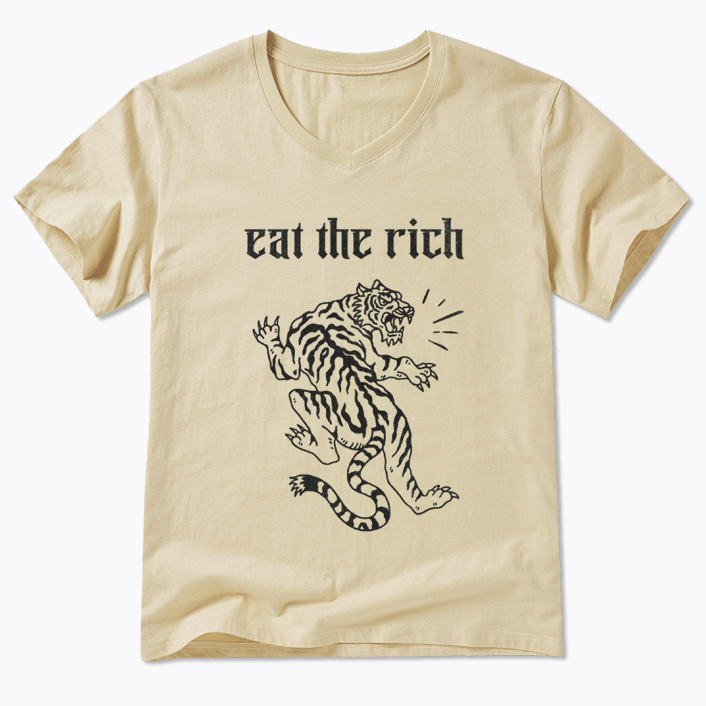Eat The Rich V-Neck Classic T-Shirts