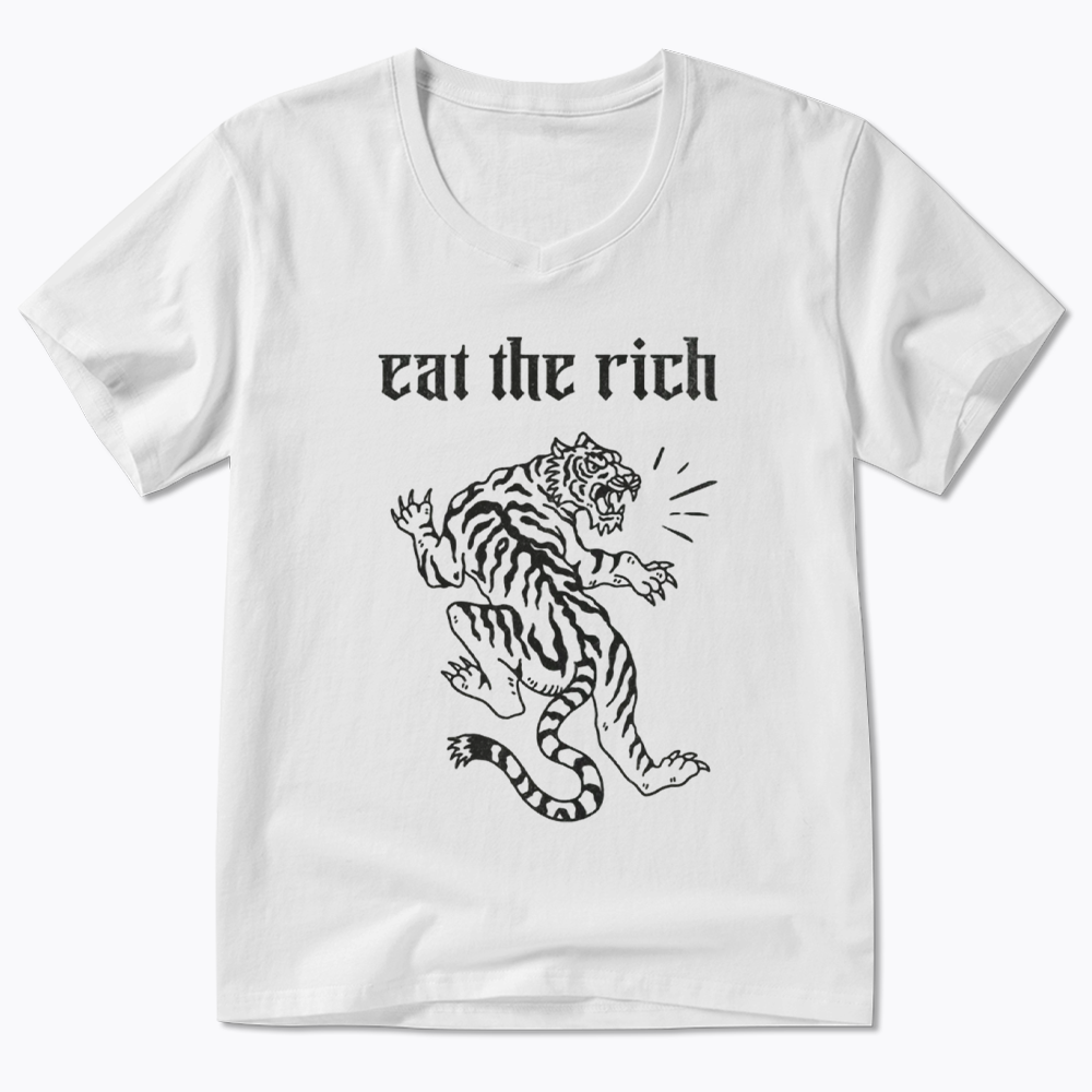 Eat The Rich V-Neck Classic T-Shirts