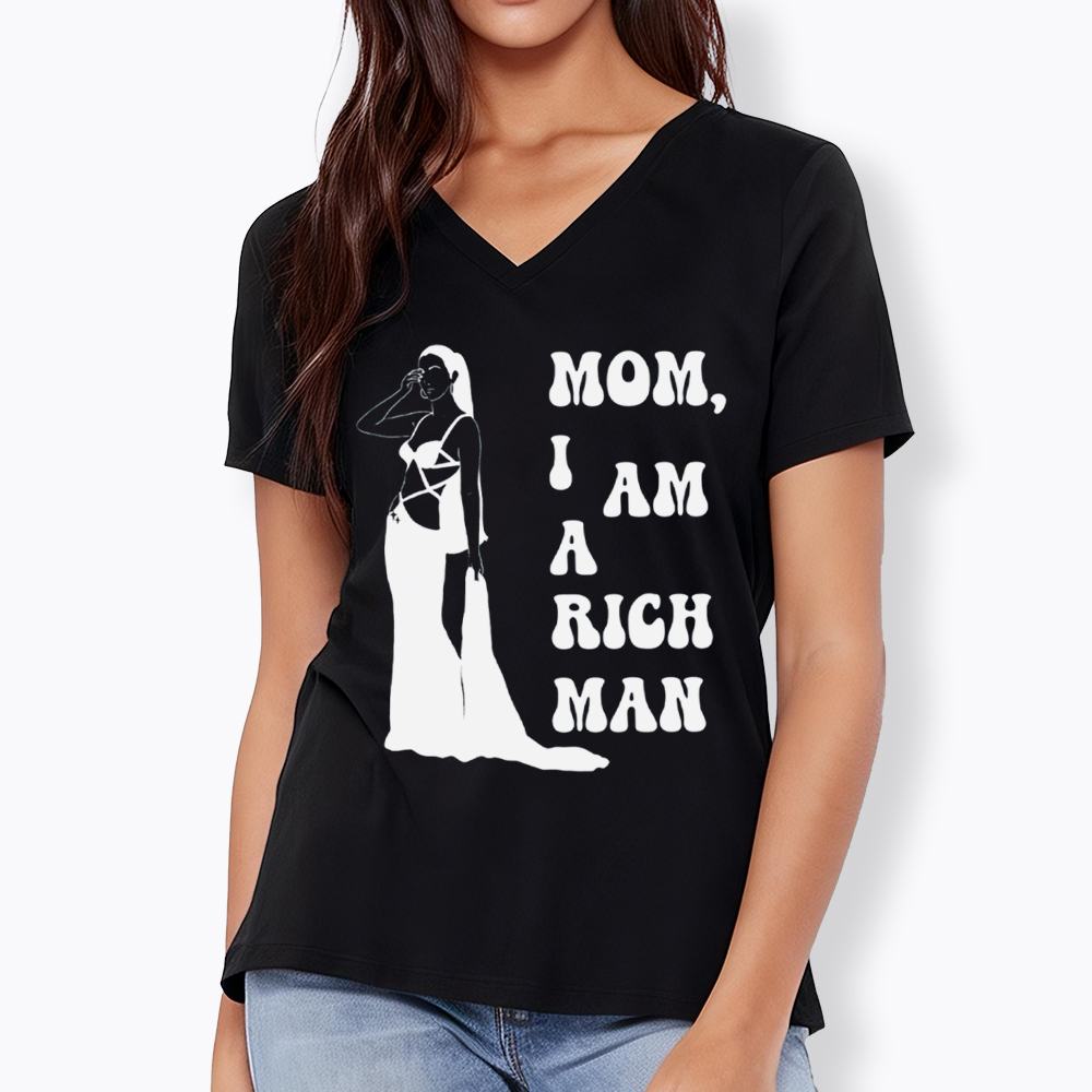 Mom I am a Rich Man V-Neck Classic T-Shirt