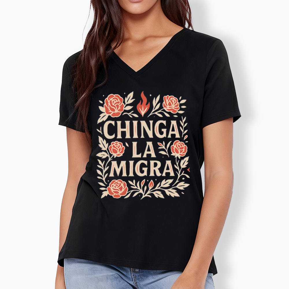 Chinga La Migra V-Neck Classic T-Shirt