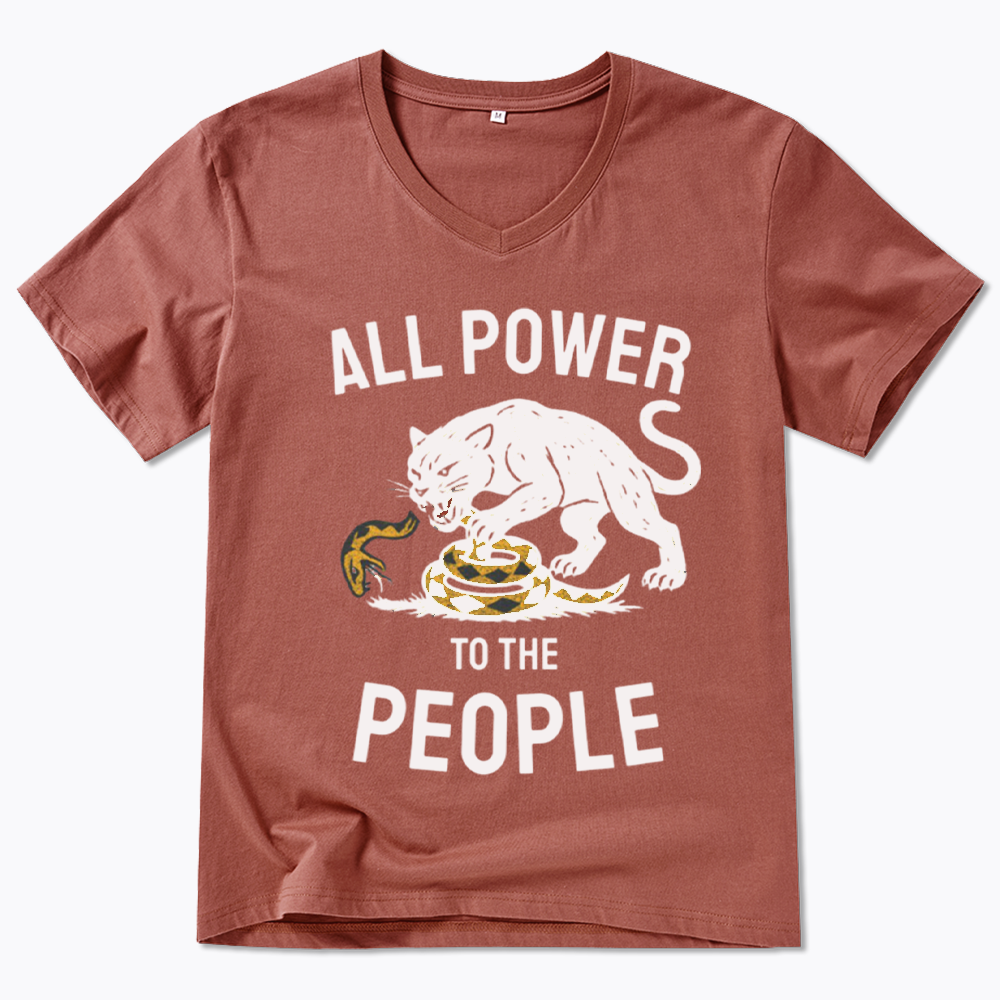 Power to the People Black Panther Party V-Neck Classic T-Shirts